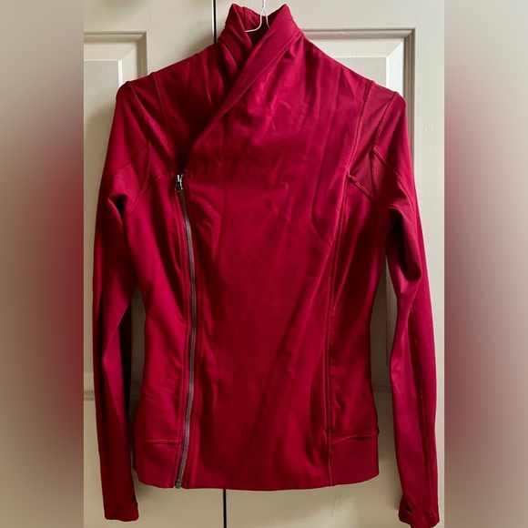 lululemon athletica Jackets & Blazers - 🍒LULULEMON BHAKTI Jacket CRANBERRY RED sz 10 Double Zip Yoga Define